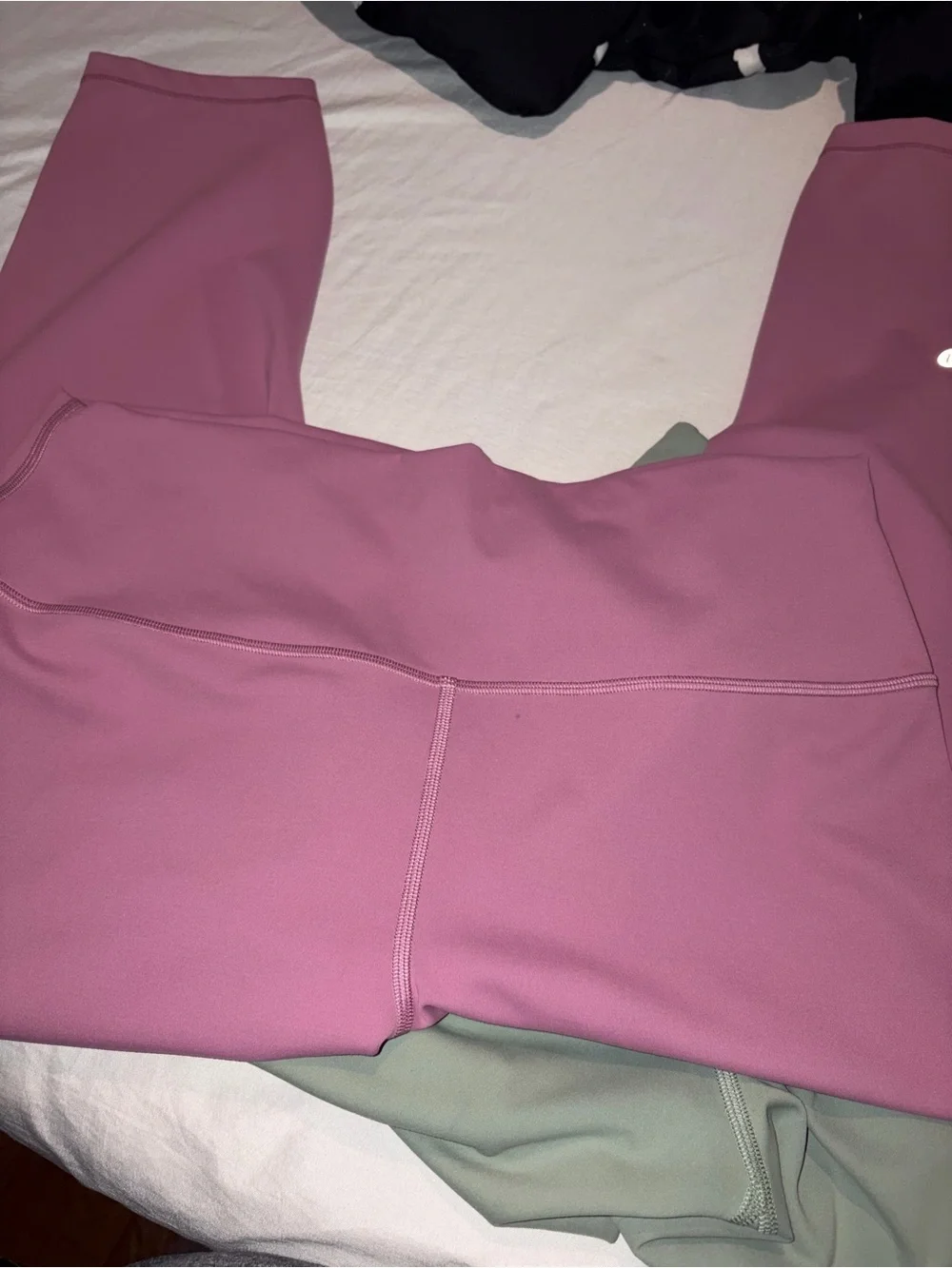 Lululemon size 14 Women’s High-Waist Leggings - Dusty Rose & Sage